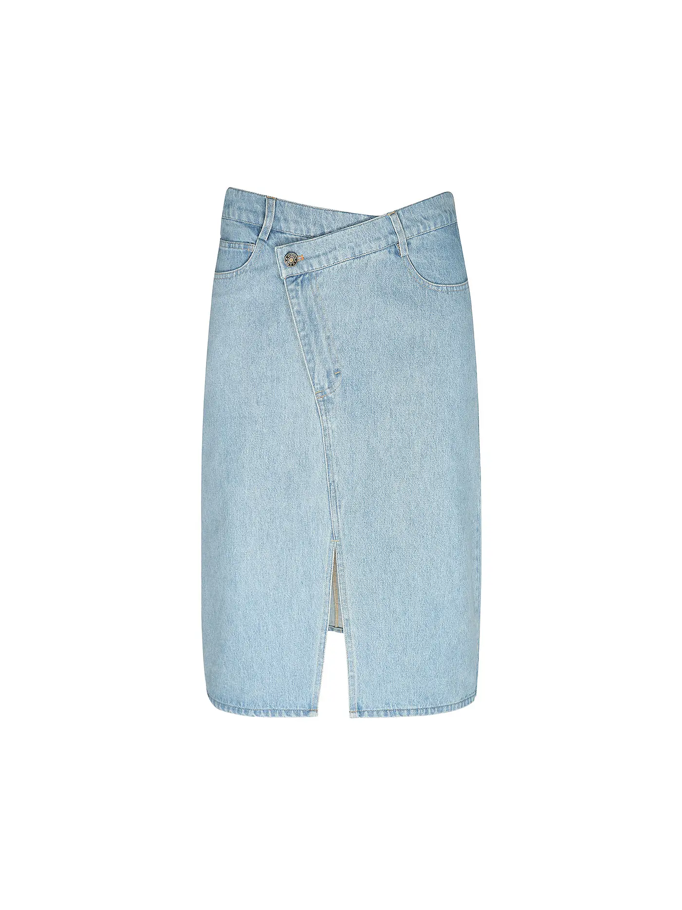 DESIGNERS REMIX | Jeansrock Midi MILES | blau